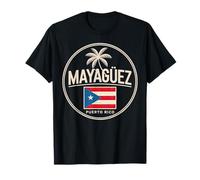 Mayagüez Puerto Rico Palm Tree Travel Design T-Shirt