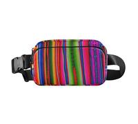 Mayan Blankets Textile Designs Market Fashion Waist Pack Crossbody Bag for Women Men Teenagers Water Resistant Sling Bag Travel Accessory with Adjustable Strap for Travel Vacation Running, Multicolor,