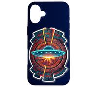 Mayan Calendar Aliens Ancient Aztec UFO Case for iPhone 16 Plus