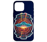 Mayan Calendar Aliens Ancient Aztec UFO Case for iPhone 16 Pro Max