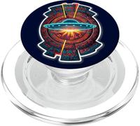 Mayan Calendar Aliens Ancient Aztec UFO PopSockets PopGrip for MagSafe