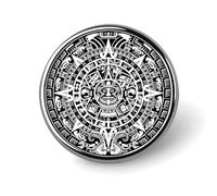 Mayan Calendar End of The World Button Pin Personalized Metal Lapel Pins Badges Classic Round Brooch Pin Novelty Unique Enamel Pins Cute Funny Pinback Button Badge for Jackets Backpacks Bags Coat