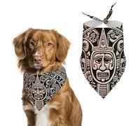 Mayan Calendar End of The World Dog Bandanas - Cute Pet Scarf for Dogs Cats Triangle Kerchief Bibs Soft Breathable Pet Bandanas Fashion Accessory for Puppy Small Medium Large Pets