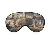 Mayan Calendar End of The World Eye Mask, Adjustable Strip, Blocks Light Sleep Mask, Sleep Eye Mask for Night Sleeping Travel Nap 8.1 * 4.1 Inches