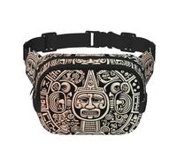 Mayan Calendar End Of The World Fanny Pack For Women Waterproof Adjustable Belt Bags Waist Pack Fashion Casual Crossbody Bags Bum Bag For Running Workout Hiking Traveling, Black, One Size