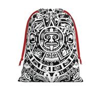 Mayan Calendar End Of The World Print Convenient Reusable Drawstring Gift Pouches Holiday Parties Fashionable Men Women