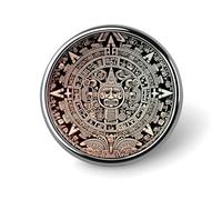 Mayan Calendar End Of The World Round Badge Cute Enamel Lapel Pin Brooches Button Pin Personalized Clothing Decoration Unisex Badge Holder Hats Bags Shirts Decor