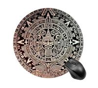 Mayan Calendar End of The World Round Mouse Pad Smooth Glide Gaming Mousepad Extra Density Portable Comfortable Mouse Mat for Desk, Home, Office 7.8x7.8 Inches