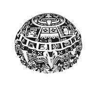 Mayan Calendar End Of The World Shower Cap Shower Caps For Women Double-Layer Waterproof Shower Caps, Reusable.