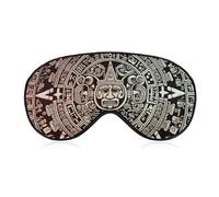 Mayan Calendar End of The World Sleep Mask Light Blocking Eye Cover Polyester Eye Mask with Elastic Strap Blindfold for Side Sleeper Sleeping Masks Face Hugging for Women Men Travel