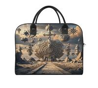 Mayan Calendar End of The World Travel Duffle Bag, Large Capacity Weekender Overnight Bags with Internal Pocket, Gym Bag for Women Men
