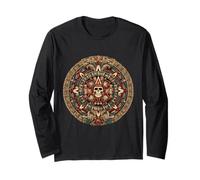 Mayan Calendar Maya Aztec Mexican Sun Stone Ancient Azteca Long Sleeve T-Shirt