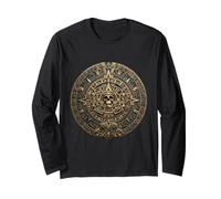 Mayan Calendar Maya Aztec Mexican Sun Stone Ancient Azteca Long Sleeve T-Shirt