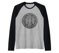 Mayan Calendar Maya Aztec Mexican Sun Stone Ancient Azteca Raglan Baseball Tee