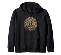 Mayan Calendar Maya Aztec Mexican Sun Stone Ancient Azteca Zip Hoodie