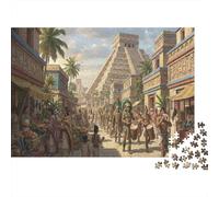 Mayan Civilization 1000 Piece Jigsaw Puzzle,Gift Idea,Stress Relief,Whimsical Challenge,Premium Cardboard,Adults & Kids 14+,Home Wall Decor,Educational Toy 52x38cm/1000pcs