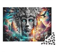 Mayan God 1000pc DIY Jigsaw Puzzle for Adults & Teens Premium Paper Cardboard Home Decoration Wall Display VaCation Indoor Jigsaw EduCational Game 52x38cm/1000pcs