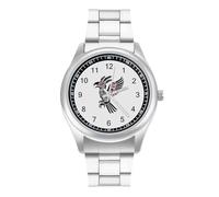 Mayan Heron Aztec Bird Ancient Symbol Quartz Watch Stainless Steel Wrist Watches for Men Women Easy to Read