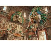 Mayan Priests' Prayers 1000 Piece Wooden Jigsaw Puzzle,Gift Idea,Adults & Kids 14+,Whimsical Challenge,Wood,Educational Toy,Home Wall Decor,Stress Relief (75x50cm)