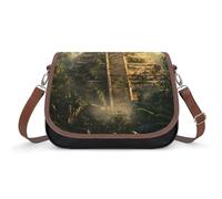 Mayan Pyramid Leather Crossbody Bag Messenger Shoulder Bags Purse for Women