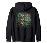 Mayan Temple Guardian Aztec Jaguar Warrior Zip Hoodie