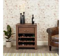 Mayan Walnut Lamp Table - Wine Rack