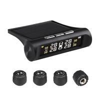 MAYANGYANG Tpms Big Screen Solar Power Intelligent Adjustable Wireless 4 Tire Smart Car Pressure Monitor System(External sensors-01)