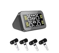 MAYANGYANG Tpms Big Screen Solar Power Intelligent Adjustable Wireless 4 Tire Smart Car Pressure Monitor System(Internal sensors)