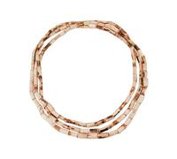MAYAPURI 3 Round Tulsi Kanthi Mala Traditional Hindu Prayer Beads Necklace Suitable for Praying, Mandir, Pooja Articles (Set of 1), Standard Size, Holy Basil Wooden, No Gemstone