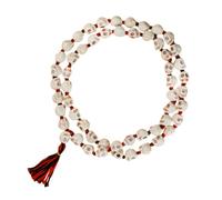 MAYAPURI Narmund Mala for Mantra Jaap, Wearing & Puja, Carved Skull 54+1 Beads Narmund Mala for Men and Women (Pack of 1)