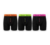 MAYAR STYLES Men’s Boxer Briefs Pack of 6, Soft Stretch Trunks with Button Fly, Breathable Everyday Underwear, Multipack Colours (UK, Alpha, L, Regular, Regular, 3, NEON ASSORTED)