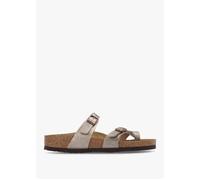 Mayari Graceful Taupe Birko-Flor Thong Sandals - Bronze Fabric / 40