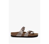 Mayari Graceful Taupe Birko-Flor Thong Sandals - Bronze Fabric / 40