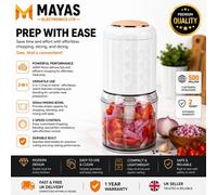 Mayas Argyle Collection Multi Chopper -400W Food Chopper & Blender 500ml Bowl