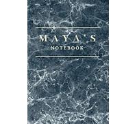 Maya's Notebook: Personalised Custom notebook for Maya: Beautiful marble effect notebook notepad jotter - makes a special personal gift and present for Maya