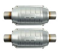 MAYASAF 【2 PACK】2" Inlet/Outlet Universal Catalytic Converter, with O2 Port & Heat Shield (EPA Compliant)