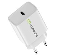 Mayaxess 20W Fast USB-C Power supply for Galaxy S25 FE, White