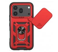 Mayaxess Case for Honor 600 Pro with Slide Camera Cover Ring, Red