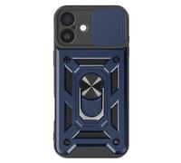 Mayaxess Case for iPhone 16 Bague Support Cache Caméra Coulissant, Night blue