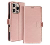 Mayaxess Case for iPhone 16 Pro Wallet with Hand Strap, Champagne pink