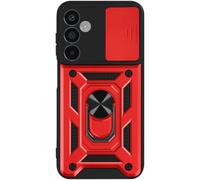 Mayaxess Ring Case for Galaxy A25 5G Shockproof with Camera Cover, Red