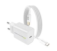 Mayaxess Sector Charger for Galaxy S21 Fe 20W + 1m USB-C Cable, White