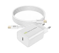 Mayaxess Sector Charger for Galaxy S24 Plus 20W + 1m USB-C Cable, White