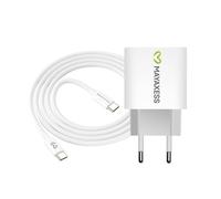 Mayaxess Sector Charger for iPhone 15 Plus 20W + 1m USB-C Cable, White