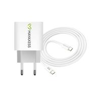 Mayaxess Sector Charger for iPhone 15 Pro Max 20W + 1m USB-C Cable, White