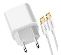 Mayaxess Wall Charger for iPhone 17 Air 20W with 1m USB-C Cable, White