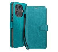 Mayaxess Wallet Case for Xiaomi 17T Pro with Lanyard with stand, Turquoise