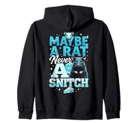 Maybe A Rat Never A Snitch - Funny No Snitching Zip Hoodie