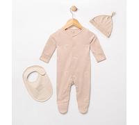 Maybe Baby Breakfast Print Sleepsuit Hat And Bib Set