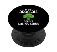 Maybe Broccoli Doesn't Like You Either Vegan Broccoli PopSockets Swappable PopGrip